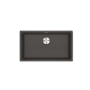 FRANKE MARİS MRG 110-72 GRANİ̇T EVİ̇YE SLATE GREY , ACTİVE PLUS DOCCİA 2.0 ARMATÜR SLATE GREY , SİVİ SABUNLUK SLATE GREY