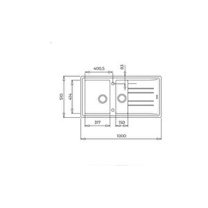 TEKA  STONE 60 B-TG   TOPASBEİGE GRANİT EVİ̇YE 115360004