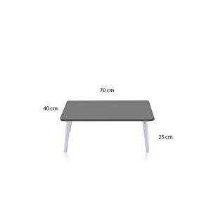 Koltuk Ve Yatak Sehpası - Antrasit - Oval Kenar 70x40