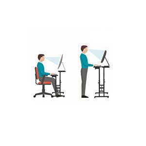 Yükseklik Ayarlı Bilgisayar/laptop Ve Çalışma Masası - Çam Beyaz 80x60 (tekerli̇) Oval Kenar