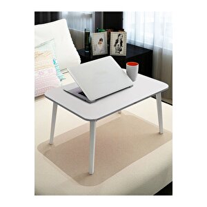 Koltuk Ve Yatak Sehpası - Beyaz - Oval Kenar 70x40