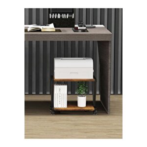 V Yazıcı Sehpası - Atlantik Çam (frenli̇ Tekerli̇) 30x45