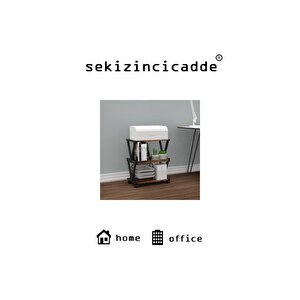 V Yazıcı Sehpası - Atlantik Çam (frenli̇ Tekerli̇) 30x45