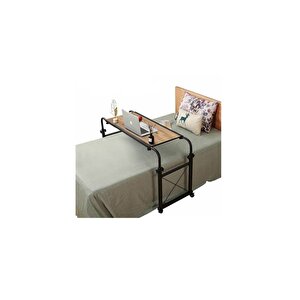 Genişlik Ve Yükseklik Ayarlı Eğim Verilebilen Çalışma Masası - Atlantik Çam (frenli̇ Tekerli̇) 80x40