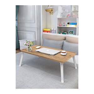 Çift Kişilik Yatak Sehpası - Atlantik Çam - Oval Kenar 80x40