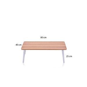 Çift Kişilik Yatak Sehpası - Atlantik Çam - Oval Kenar 80x40