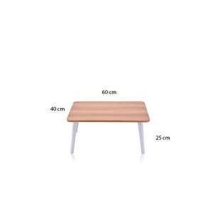 Koltuk Sehpası - Atlantik Çam - Oval Kenar 60x40
