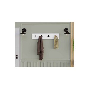 4lü Askılık 80 Cm Beyaz Beyaz