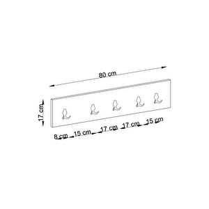 5li Askılık 80 Cm Safir Meşe Safir Meşe