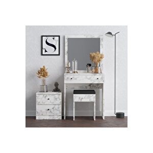 Ni̇ce Makyaj Masasi Carrara Marble