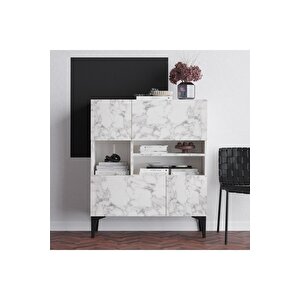 Kri̇sta Konsol Carrara Marble