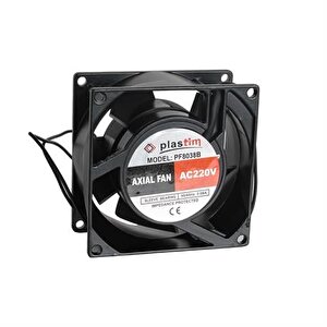 Plasti̇m 80x80x38mm 220v Ac Bi̇lezi̇kli̇ Aksi̇yel Fan