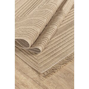 Natura 6662 %100 Doğal Jüt Kilim Bej Renkli Yumuşak Dokulu Şık Tasarımlı Kilim Modern Dokuma Kilim