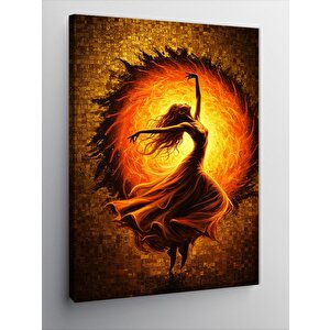 Kanvas Tablo Ateş Dansı Yapan Kadın 70x100 cm