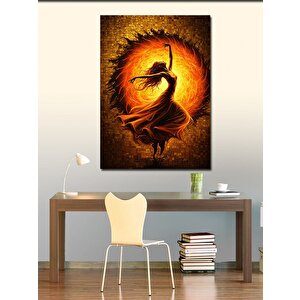 Kanvas Tablo Ateş Dansı Yapan Kadın 70x100 cm
