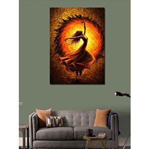 Kanvas Tablo Ateş Dansı Yapan Kadın 70x100 cm
