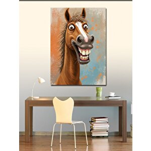 Kanvas Tablo Komik At Çizimi 100x140 cm