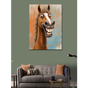 Kanvas Tablo Komik At Çizimi 50x70 cm