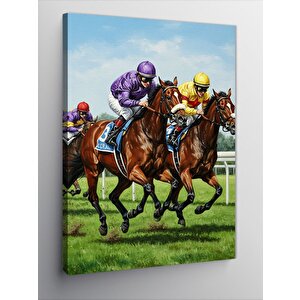 Kanvas Tablo At Yarışı Sahnesi 70x100 cm