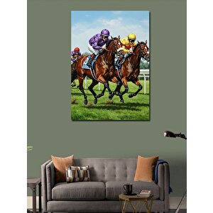 Kanvas Tablo At Yarışı Sahnesi 70x100 cm