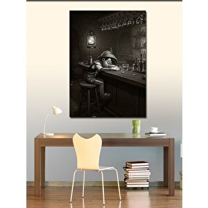 Kanvas Tablo Bar Atmosferinde Pinokyo 100x140 cm