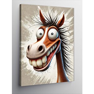 Kanvas Tablo Gülen At Ve Mizah 100x140 cm