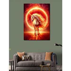 Kanvas Tablo Ateş Çemberindeki At 50x70 cm