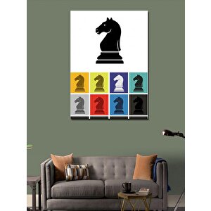 Kanvas Tablo Satranç At Figürü 50x70 cm