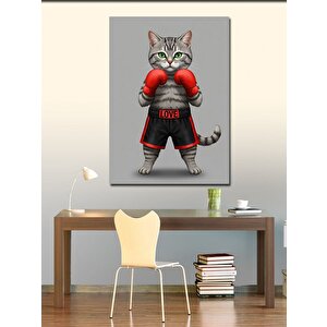 Kanvas Tablo Boksör Kedi 70x100 cm