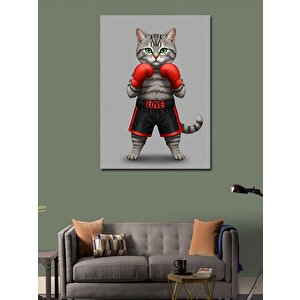 Kanvas Tablo Boksör Kedi 100x140 cm