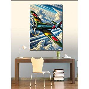 Kanvas Tablo Retro Uçak Ve Gökyüzü 100x140 cm