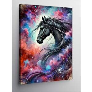 Kanvas Tablo Galaksi Atı Çizimi 100x140 cm