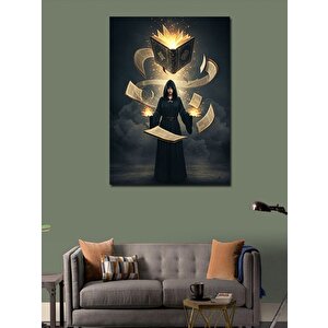 Kanvas Tablo Büyü Ve Uçan Kitaplar 100x140 cm