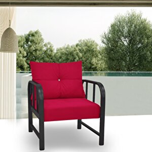 Alart 2-1-1 Bahçe Ve Balkon Koltuk Takımı Kırmızı