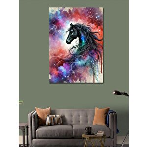 Kanvas Tablo Renkli At İllüstrasyonu 50x70 cm