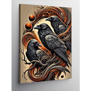 Kanvas Tablo Kuzgunlar Ve Mistik Atmosfer 50x70 cm