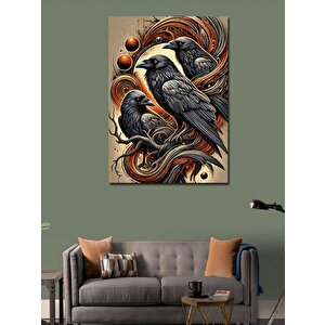 Kanvas Tablo Kuzgunlar Ve Mistik Atmosfer 70x100 cm