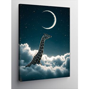 Kanvas Tablo Gökyüzünde Zürafa 50x70 cm