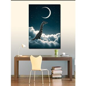 Kanvas Tablo Gökyüzünde Zürafa 50x70 cm