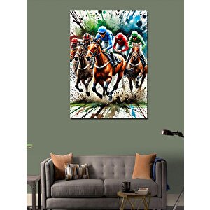 Kanvas Tablo At Yarışı Heyecanı 50x70 cm