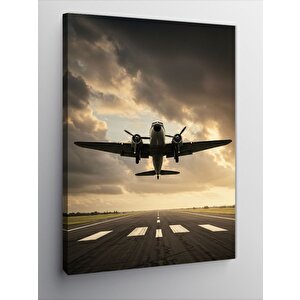 Kanvas Tablo Kalkış Yapan Uçak Manzarası 50x70 cm