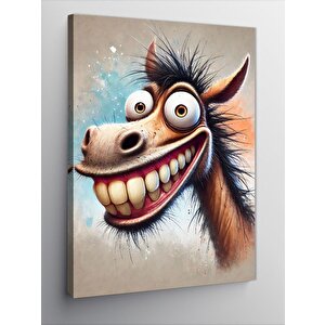 Kanvas Tablo Komik At Çizimi 50x70 cm