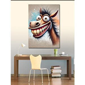 Kanvas Tablo Komik At Çizimi 50x70 cm