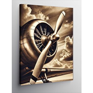 Kanvas Tablo Uçak Pervanesi Ve Gökyüzü 100x140 cm
