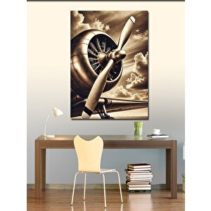 Kanvas Tablo Uçak Pervanesi Ve Gökyüzü 100x140 cm