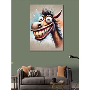 Kanvas Tablo Komik At Çizimi 70x100 cm