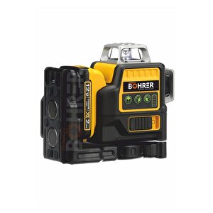 Bh089gi 12 Satır Lazer Seviyesi 12v Pil 3 Taraf 360 Derece Dikey Yatay Yeşil Işık Seviye Ölçme