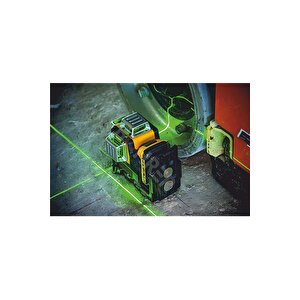 360 Derece 3 Köşe 12 Satır 2 Akülü Yeşil Çizgi 40 M Menzilli Profesyonel Lazer Hizalama Makinesi