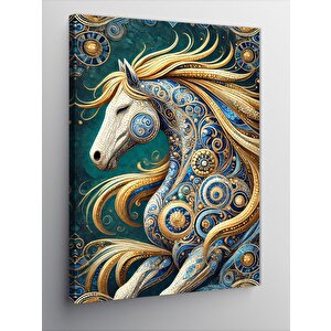 Kanvas Tablo Renkli Soyut At Çizimi 70x100 cm