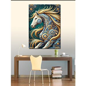 Kanvas Tablo Renkli Soyut At Çizimi 70x100 cm